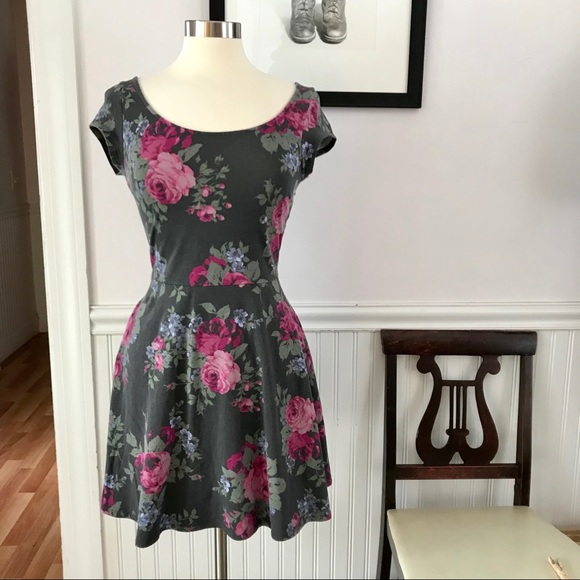 American Eagle Outfitters Dresses & Skirts - NWOT American Eagle gray floral skater dress